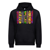Black mardi gras crawfish cake and mask with leopar and fleur de lis brushst Urban Hoodie - Artiststas