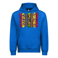 Cobalt mardi gras crawfish cake and mask with leopar and fleur de lis brushst Urban Hoodie - Artiststas