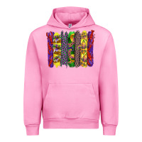 Fuchsia Pink mardi gras crawfish cake and mask with leopar and fleur de lis brushst Urban Hoodie - Artiststas