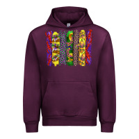 Mauve Wine mardi gras crawfish cake and mask with leopar and fleur de lis brushst Urban Hoodie - Artiststas