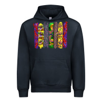 Navy mardi gras crawfish cake and mask with leopar and fleur de lis brushst Urban Hoodie - Artiststas