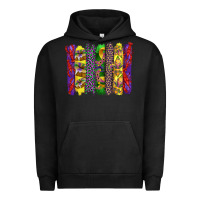 Pigment Black mardi gras crawfish cake and mask with leopar and fleur de lis brushst Urban Hoodie - Artiststas