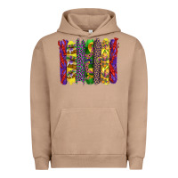 Pigment Burro mardi gras crawfish cake and mask with leopar and fleur de lis brushst Urban Hoodie - Artiststas