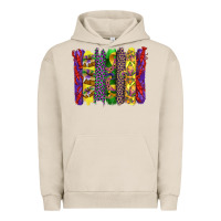 Pigment French Oak mardi gras crawfish cake and mask with leopar and fleur de lis brushst Urban Hoodie - Artiststas