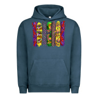 Pigment Midnight Navy mardi gras crawfish cake and mask with leopar and fleur de lis brushst Urban Hoodie - Artiststas