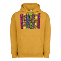 Pigment Peanut Butter mardi gras crawfish cake and mask with leopar and fleur de lis brushst Urban Hoodie - Artiststas