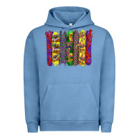 Pigment Pebble Blue mardi gras crawfish cake and mask with leopar and fleur de lis brushst Urban Hoodie - Artiststas