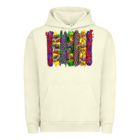 Pigment Pistachio mardi gras crawfish cake and mask with leopar and fleur de lis brushst Urban Hoodie - Artiststas