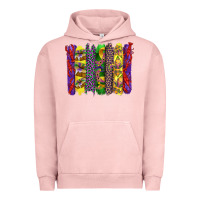 Pigment Salmon mardi gras crawfish cake and mask with leopar and fleur de lis brushst Urban Hoodie - Artiststas