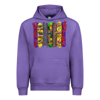 Tulip mardi gras crawfish cake and mask with leopar and fleur de lis brushst Urban Hoodie - Artiststas