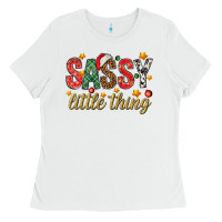 White Sassy litte thing Ladies Tee - NancyCooperArtShop
