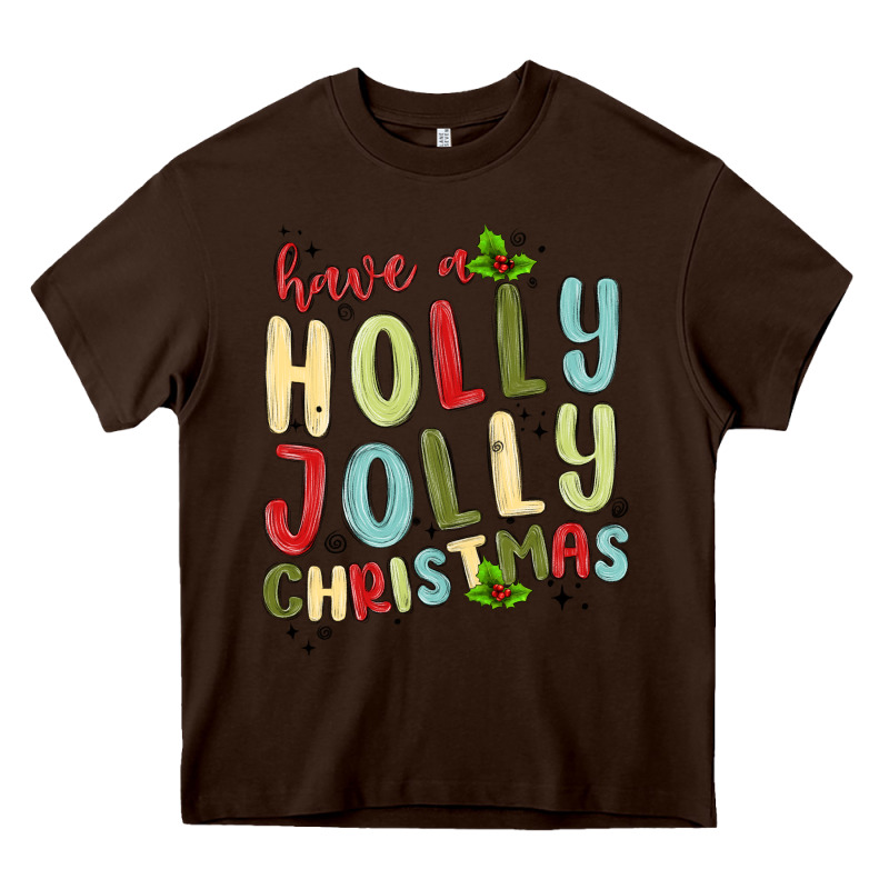 Have A Holly Jolly Christmas Heavy Core Tee by MaliasSmallBusiness | Teevron