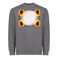 Storm Serape Bleached Sunflowers Leopard Background Heavyweight Sweatshirt - CowCowDesign