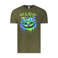 Vintage Olive colorul chesire Vintage Tee - tuanDangUi