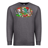Charcoal Heather baseball vibes Premium Sweatshirt - CowhideDigitalArt