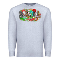 Heather Grey baseball vibes Premium Sweatshirt - CowhideDigitalArt