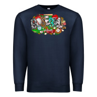 Navy baseball vibes Premium Sweatshirt - CowhideDigitalArt