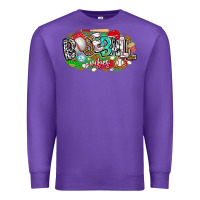 Purple baseball vibes Premium Sweatshirt - CowhideDigitalArt