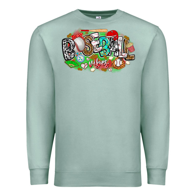 Baseball Vibes Premium Sweatshirt by CowhideDigitalArt | Teevron