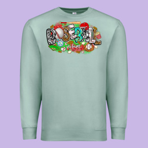 Baseball Vibes Premium Sweatshirt Designed By Cowhidedigitalart