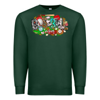 Sports Green baseball vibes Premium Sweatshirt - CowhideDigitalArt