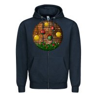 Navy christmas Zipper Hoodie - BundleAndBundleShop