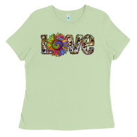 Matcha tie dye sunflower love Ladies Tee - RanaPortraitStore