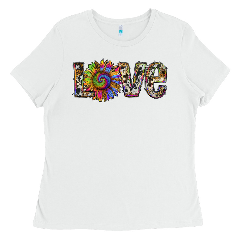 Tie Dye Sunflower Love Ladies Tee by RanaPortraitStore | Teevron