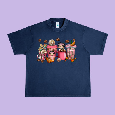 Cafecito Y Chisme Coffee Cups Urban Heavy Tee Designed By Texasbilliewilder