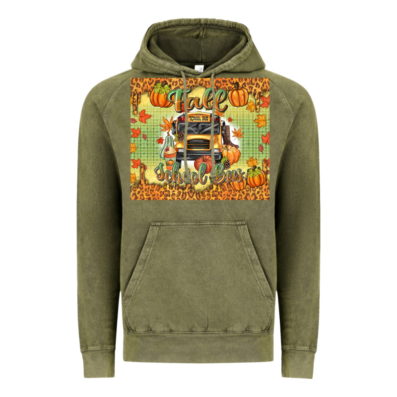Fall School Bus Vintage Hoodie by texasbilliewilder | Teevron