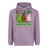 Lavender Snacking Around The Christmas Tree Heavyweight Hoodie - CowhideDigitalArt