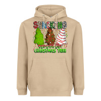 Mushroom Snacking Around The Christmas Tree Heavyweight Hoodie - CowhideDigitalArt