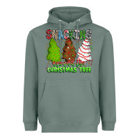Sage Snacking Around The Christmas Tree Heavyweight Hoodie - CowhideDigitalArt