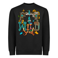 Black western wild soul Heavyweight Sweatshirt - OliviaCreatesArt