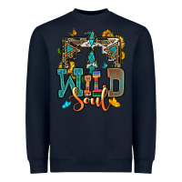 Navy western wild soul Heavyweight Sweatshirt - OliviaCreatesArt