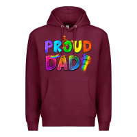 Burgundy Western Proud Dad Premium Hoodie - BundleAndBundleShop