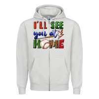 Dove Grey i'll see you at home Zipper Hoodie - BundleAndBundleShop