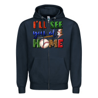 Navy i'll see you at home Zipper Hoodie - BundleAndBundleShop