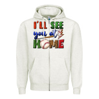 Oatmeal Heather i'll see you at home Zipper Hoodie - BundleAndBundleShop