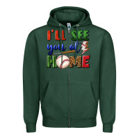 Sports Green i'll see you at home Zipper Hoodie - BundleAndBundleShop
