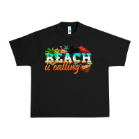 Black the beach is calling Urban Heavy Tee - NancyCooperArtShop