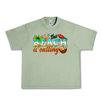 Oil Green the beach is calling Urban Heavy Tee - NancyCooperArtShop