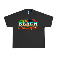 Pigment Black the beach is calling Urban Heavy Tee - NancyCooperArtShop