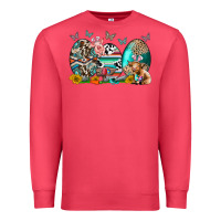 Cardinal easter easter eggs Premium Sweatshirt - CowhideDigitalArt