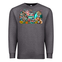 Charcoal Heather easter easter eggs Premium Sweatshirt - CowhideDigitalArt