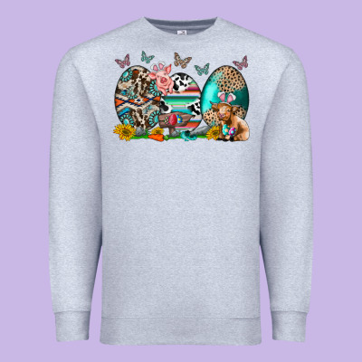 Easter Easter Eggs Premium Sweatshirt Designed By Cowhidedigitalart