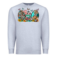 Heather Grey easter easter eggs Premium Sweatshirt - CowhideDigitalArt