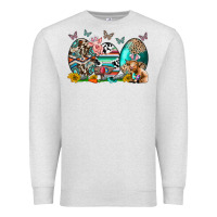 Oatmeal Heather easter easter eggs Premium Sweatshirt - CowhideDigitalArt