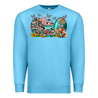 Ocean Blue easter easter eggs Premium Sweatshirt - CowhideDigitalArt