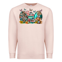 Pale Pink easter easter eggs Premium Sweatshirt - CowhideDigitalArt